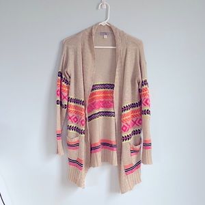 Open cardigan with fun print